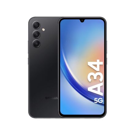 تصویر  گوشی موبایل سامسونگ مدل Galaxy A34 5G دو سیم کارت ظرفیت 128 گیگابایت و رم ۶ گیگابایت پک ویتنام رنگ مشکی