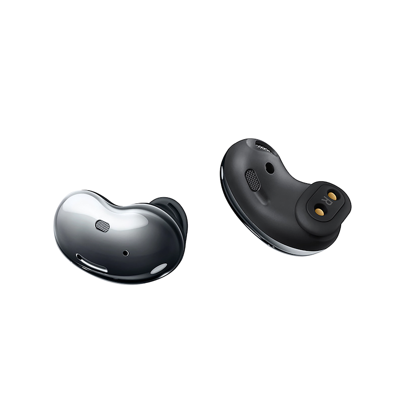 نمای بیرونی و داخلی هدفون بی سیم سامسونگ مدل Galaxy Buds Live