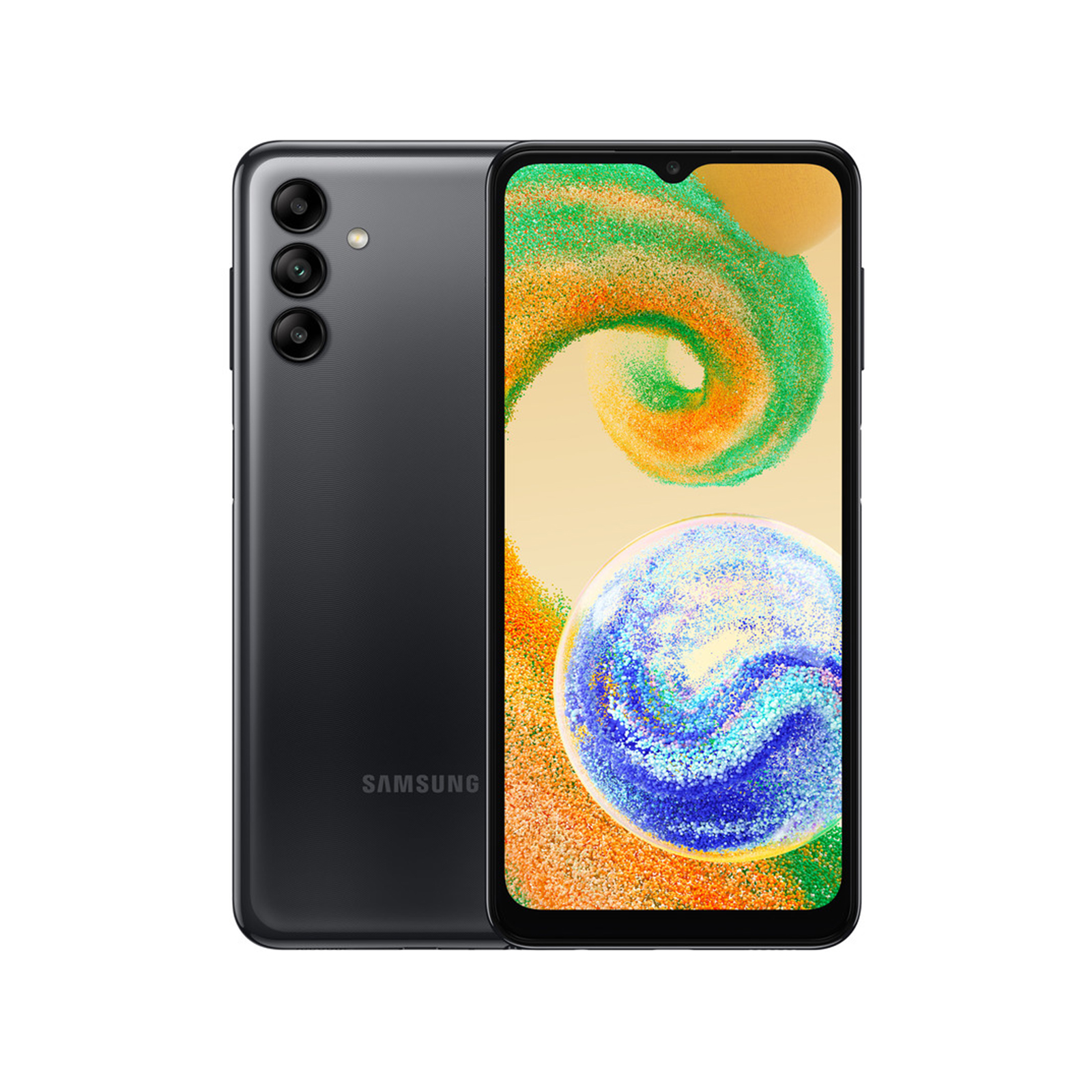 نمای کلی گوشی سامسونگ Galaxy A04s دو سیم کارت ظرفیت 64 و رم 4 مشکی