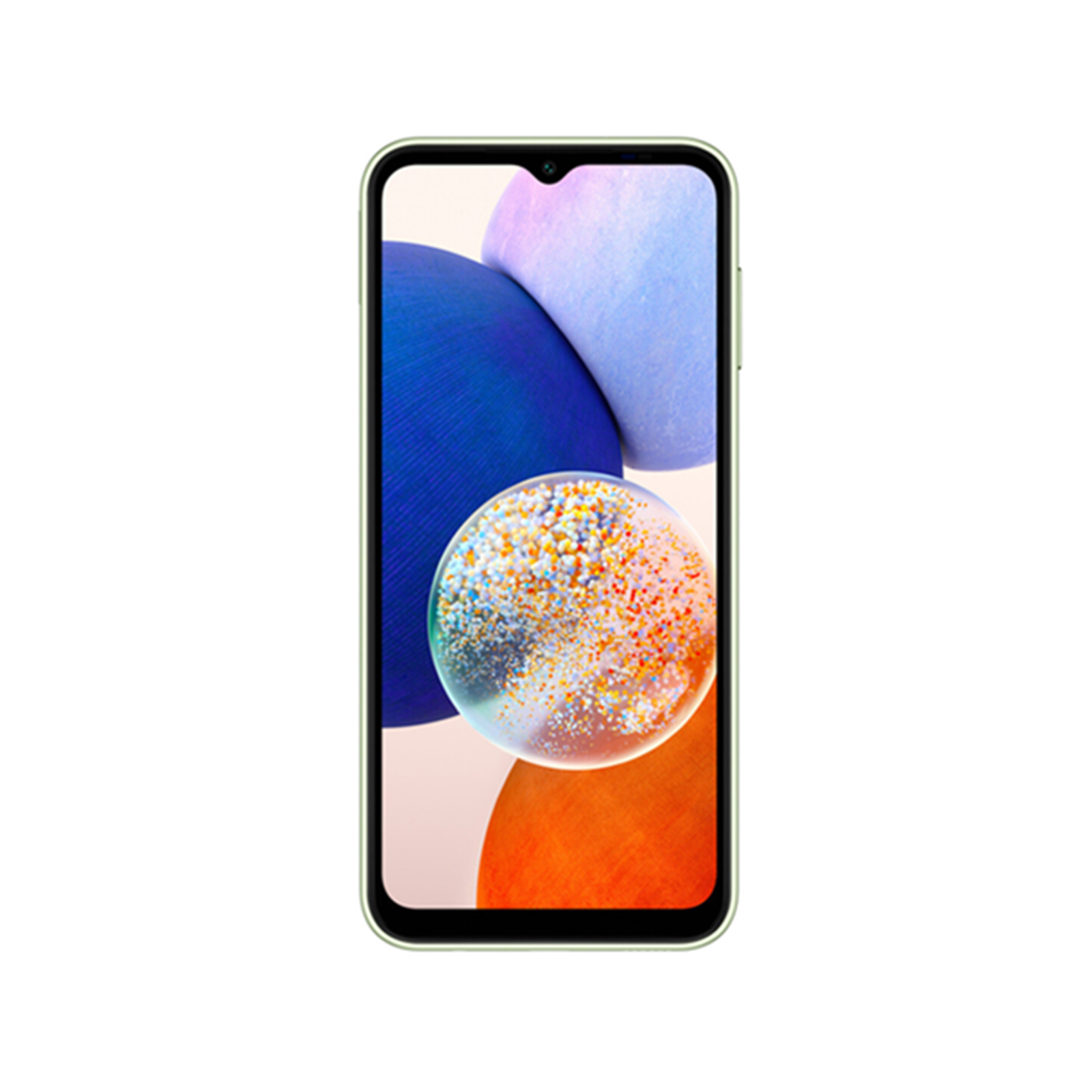 نمای روبرو گوشی سامسونگ Galaxy A14 ظرفیت ۱۲۸ و رم ۶ سبز روشن	