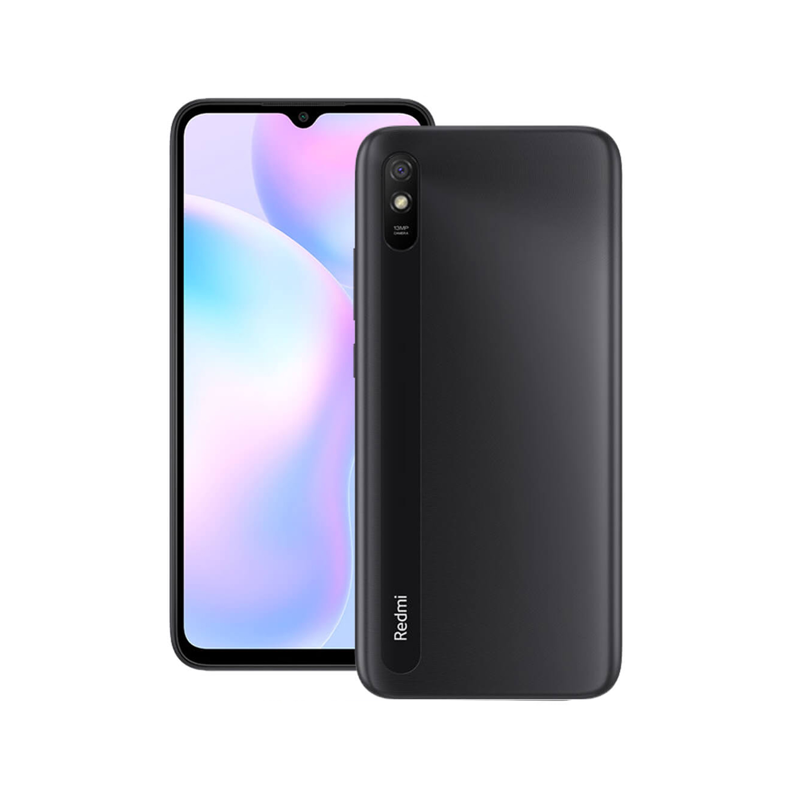 نمای روبرو موبایل شیائومی مدل Redmi 9A M2006C3LC 64 گیگ و رم 4 مشکی	