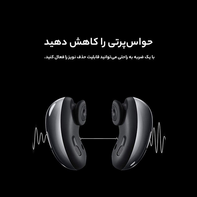 نمای گوشی هدفون بی سیم سامسونگ مدل Galaxy Buds Live رنگ مشکی