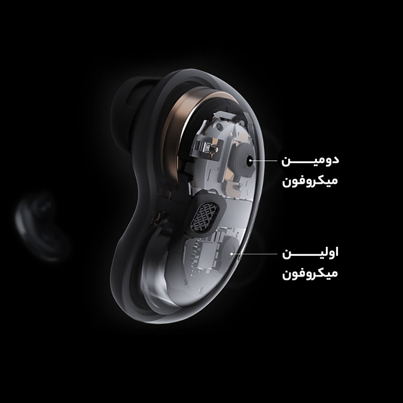 نمای گوشی هدفون بی سیم سامسونگ مدل Galaxy Buds Live رنگ مشکی