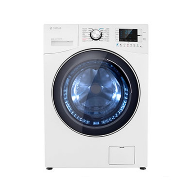 ماشین لباسشویی اسنوا مدل SWM1-84S40 ظرفیت 8 کیلوگرم از نمای روبرو رنگ سفید